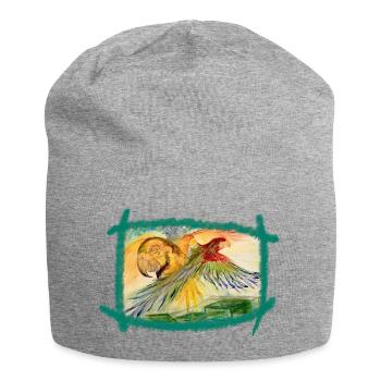Aras over the rainforest - Jersey Beanie - heather grey - Front