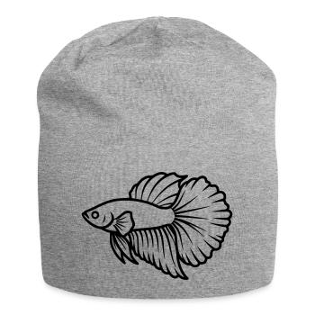 Kampffisch Betta Splendens Aquarium - Jersey-Beanie - Grau meliert - Vorne