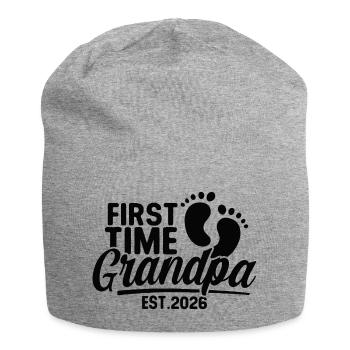 Opa 2026 - Stolzer Opa - Geschenkidee - Jersey-Beanie - Grau meliert - Vorne