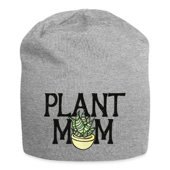 Plant Mom Bloom Pot - Jersey-Beanie - Grau meliert - Vorne
