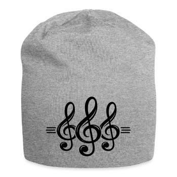 clef symbol - Jersey Beanie - heather grey - Front