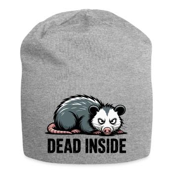 Illustration de mascotte Badger Féroce - Bonnet en jersey - gris chiné - Devant