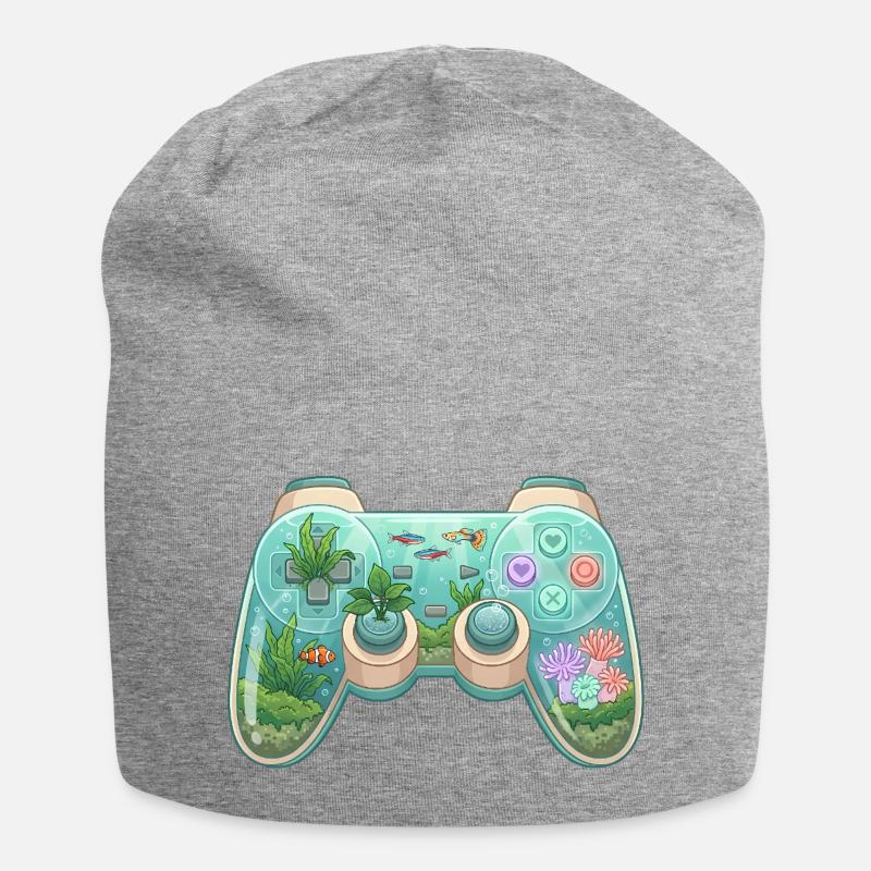 Ocean Controller - Cute Gaming Sticker - Jersey Beanie - heather grey