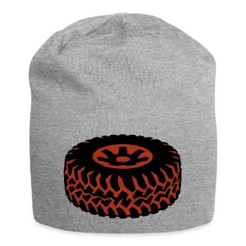 Offroad Reifen Matsch Profil - Jersey-Beanie - Grau meliert - Vorne