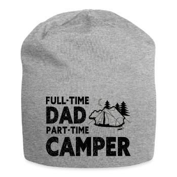 Vollzeit-Vater-Teilzeit-Camper – Papa-Geschenk - Jersey-Beanie - Grau meliert - Vorne