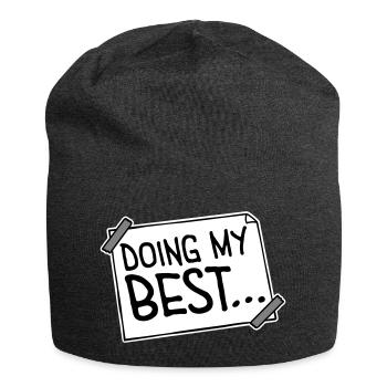 Doing My Best Lustig Ehrlich Motivational Spruch - Jersey-Beanie - Anthrazit - Vorne