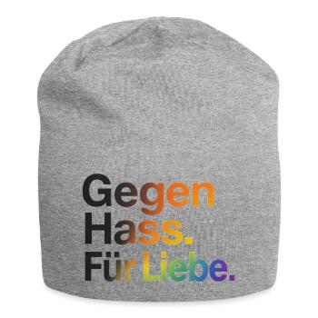Against Hate For Love for Women & Men CSD - Jersey Beanie - heather grey - Front
