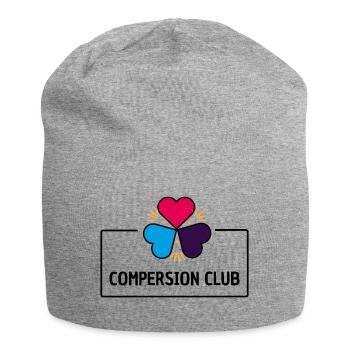 Compersion Club - Polyamorie  - Jersey-Beanie - Grau meliert - Vorne