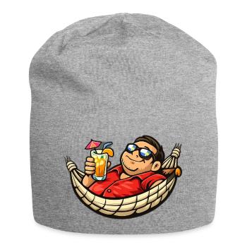 Hängematten-Profi - Jersey-Beanie - Grau meliert - Vorne