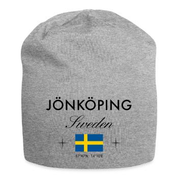 Jönköping Schweden Koordinaten Reise Souvenir - Jersey-Beanie - Grau meliert - Vorne