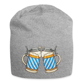 Prost Bayerische Bierkrüge - Jersey-Beanie - Grau meliert - Vorne