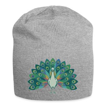 Pfau - Jersey-Beanie - Grau meliert - Vorne