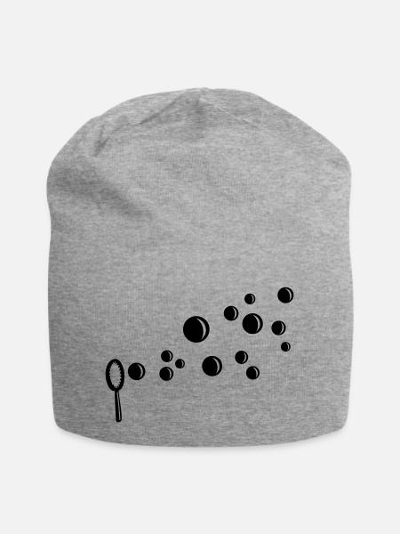 Seifenblasen - Jersey-Beanie - Grau meliert