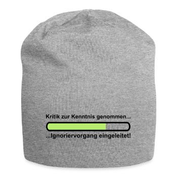 Ignoriervorgang - Jersey-Beanie - Grau meliert - Vorne