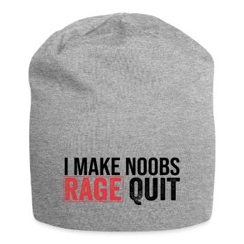 je fais noobs ragequit - Bonnet en jersey - gris chiné - Devant