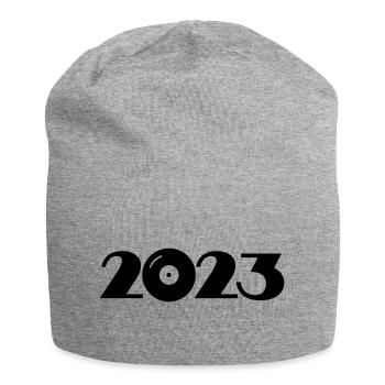 Musique DJ Vinyl Record Party 2023 (Garantie du prix le plus bas) - Bonnet en jersey - gris chiné - Devant