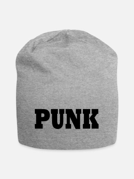 Punk - Jersey-Beanie - Grau meliert
