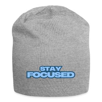 Restez concentré - Bonnet en jersey - gris chiné - Devant