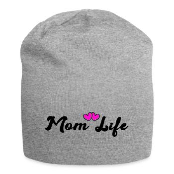 mom_life_heart - Jersey Beanie - heather grey - Front