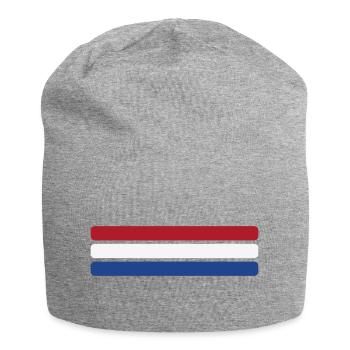 Niederlande Flagge Minimal - Fahne Fan Streifen De - Jersey-Beanie - Grau meliert - Vorne