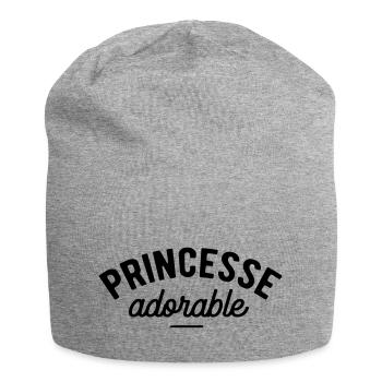 Princesse adorable - Bonnet en jersey - gris chiné - Devant