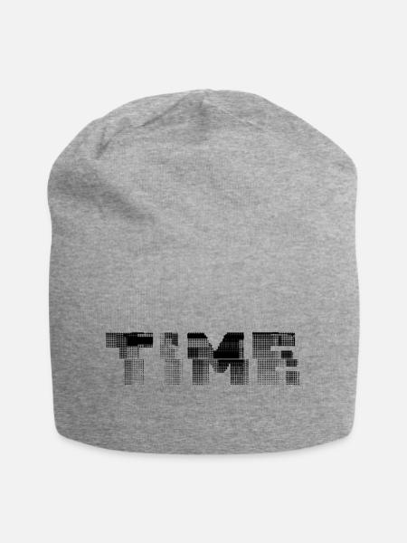 Zeit - Jersey-Beanie - Grau meliert