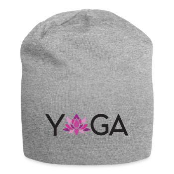 Yoga Geschenkidee - Jersey-Beanie - Grau meliert - Vorne