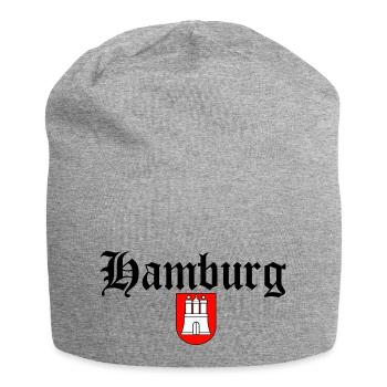 Hamburg - Jersey-Beanie - Grau meliert - Vorne