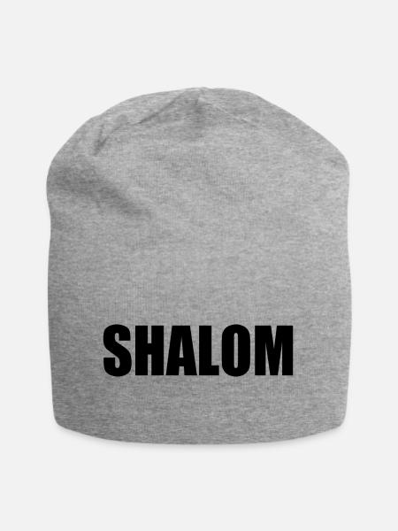 Shalom - Jersey-Beanie - Grau meliert
