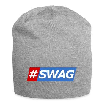 SWAG Block Colors Hashtag - Jersey Beanie - heather grey - Front
