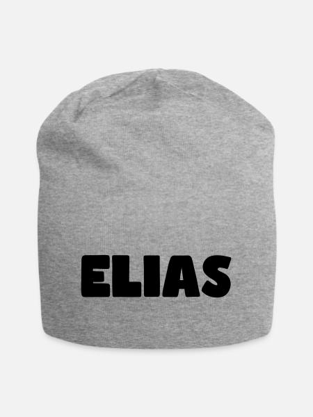 Elias Name - Jersey-Beanie - Grau meliert