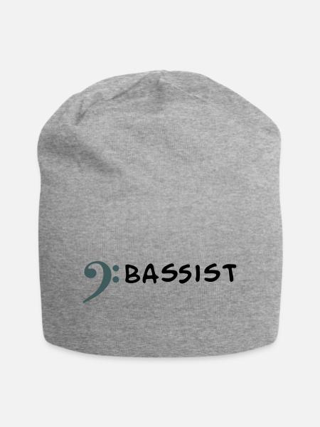 Ich spiele Bass - Ich bin Bassist - Jersey-Beanie - Grau meliert