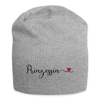 Prinzessin - Jersey-Beanie - Grau meliert - Vorne