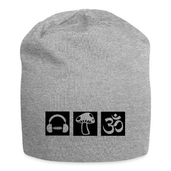 GOA PSYTRANCE - Jersey Beanie - heather grey - Front
