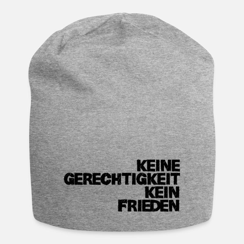 frieden - Jersey-Beanie - Grau meliert