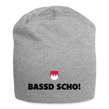 Bassd Scho! - Jersey-Beanie - Grau meliert - Vorne