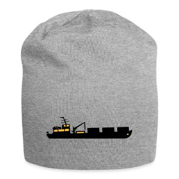 Boat cargo ship ship two-color - Jersey Beanie - heather grey - Front