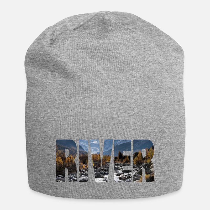 River - Jersey-Beanie - Grau meliert