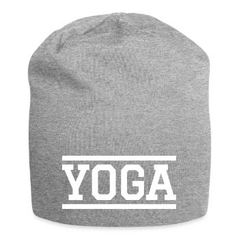 YOGA - Bonnet en jersey - gris chiné - Devant