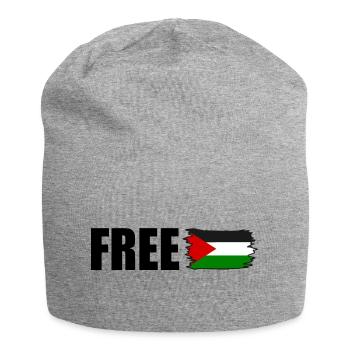 Free palestine - Bonnet en jersey - gris chiné - Devant