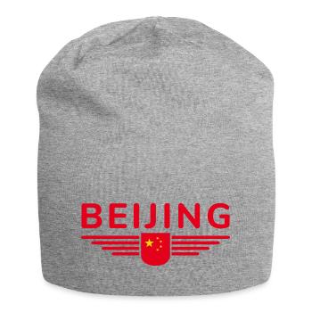 Pékin Chine Fan Design T-Shirt Tenue - Bonnet en jersey - gris chiné - Devant