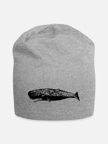 Pottwal - Jersey-Beanie - Grau meliert