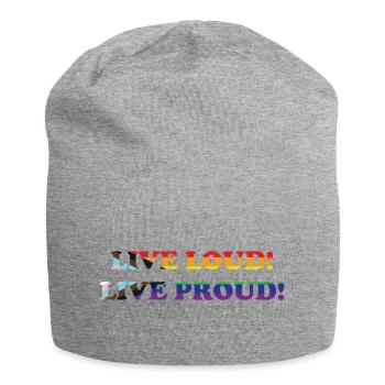 Queer - Live Loud - Live Proud - Jersey Beanie - heather grey - Front