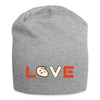 Love for dumplings - Jersey Beanie - heather grey - Front