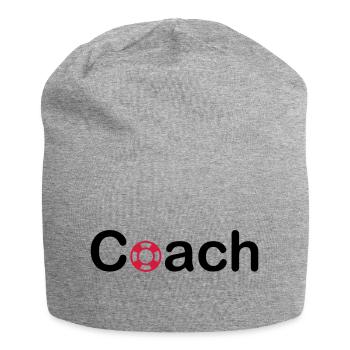 ★ design colors can be changed ★ Coach (lifebuoy) - Jersey Beanie - heather grey - Front
