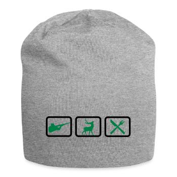 jagd - Jersey-Beanie - Grau meliert - Vorne