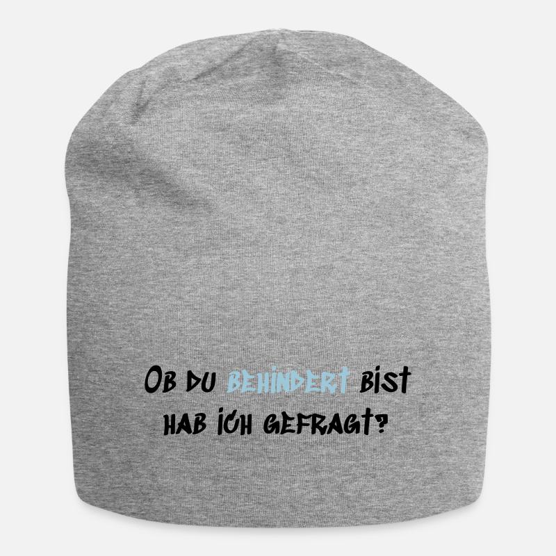 Behindert - Jersey-Beanie - Grau meliert