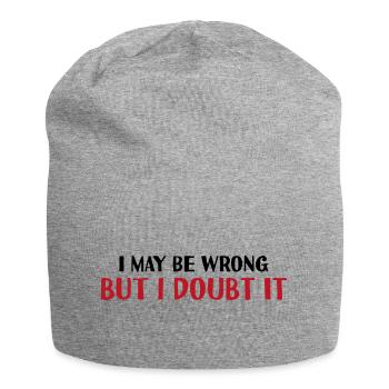 Je peux me tromper, mais j’en doute - Bonnet en jersey - gris chiné - Devant