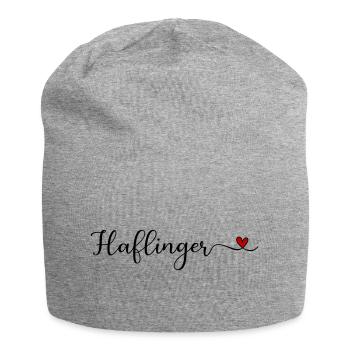 Haflinger Heart - Jersey Beanie - heather grey - Front