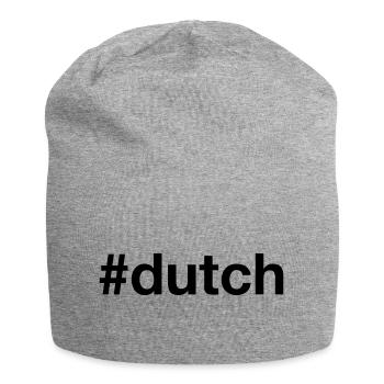 DUTCH Hashtag Netherlands Holland Dutch - Jersey Beanie - heather grey - Front